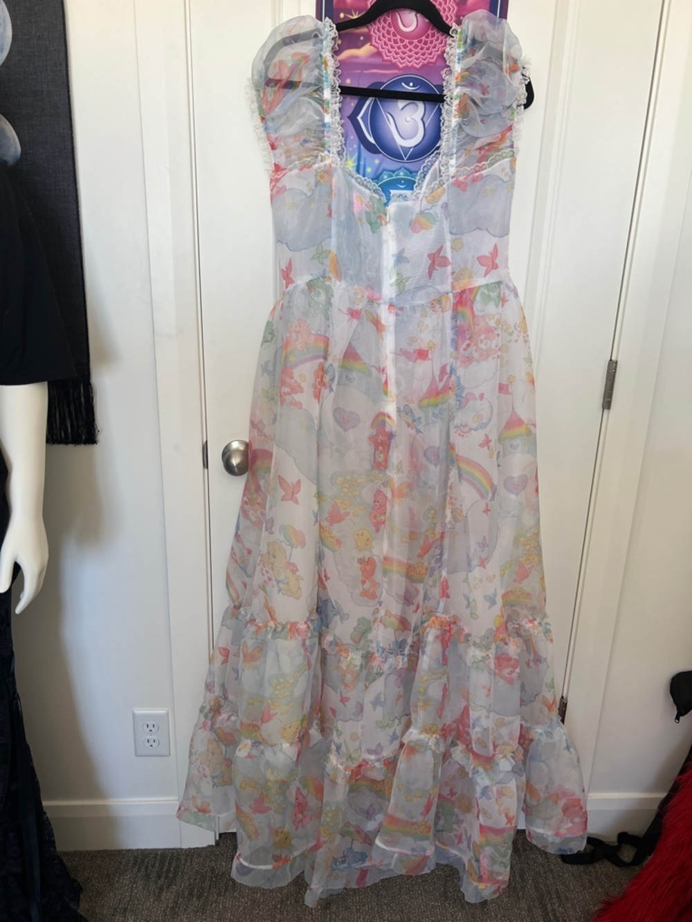 SO RARE!!! CareBears x Dolls Kill Floor Length Ballgown Selkie Style Dress - Picture 9 of 9